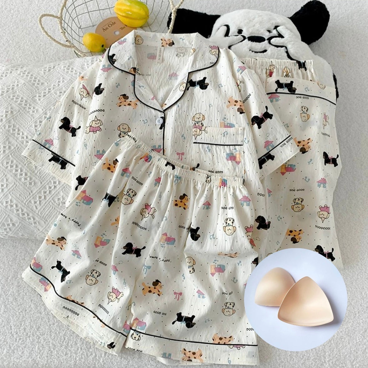 Woof & Snooze Padded Nightsuit - 3pc set